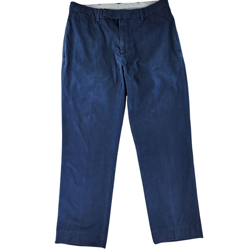 Polo Ralph Lauren Custom Fit Chino Pants Mens 36x34 Blue 100% Cotton Casual